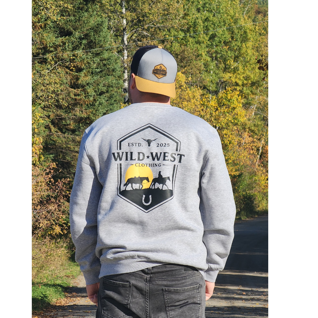 Crewneck Wild West | Logo Sunset (dos)