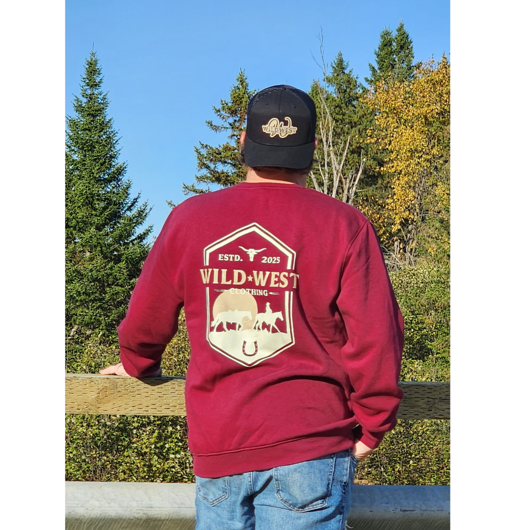 Crewneck Wild West | Logo Sunset (dos)