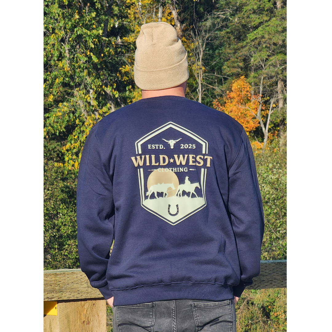 Crewneck Wild West | Logo Sunset (dos)